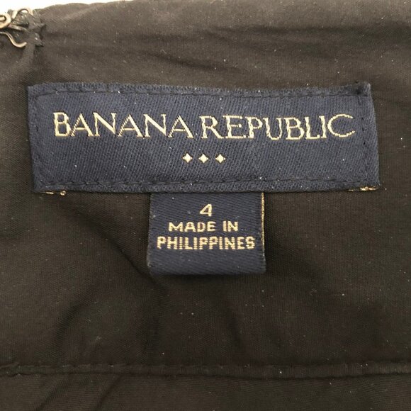 Banana Republic Birdseye Hi Waisted Lined Poly Rayon Pencil Skirt Brown Sz 4 - Picture 8 of 10